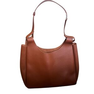 Neiman Marcus Brown Hobo Genuine Leather Shoulder Bag